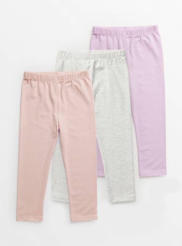 Pink, Lilac & Grey Leggings 3 Pack 1.5-2 years